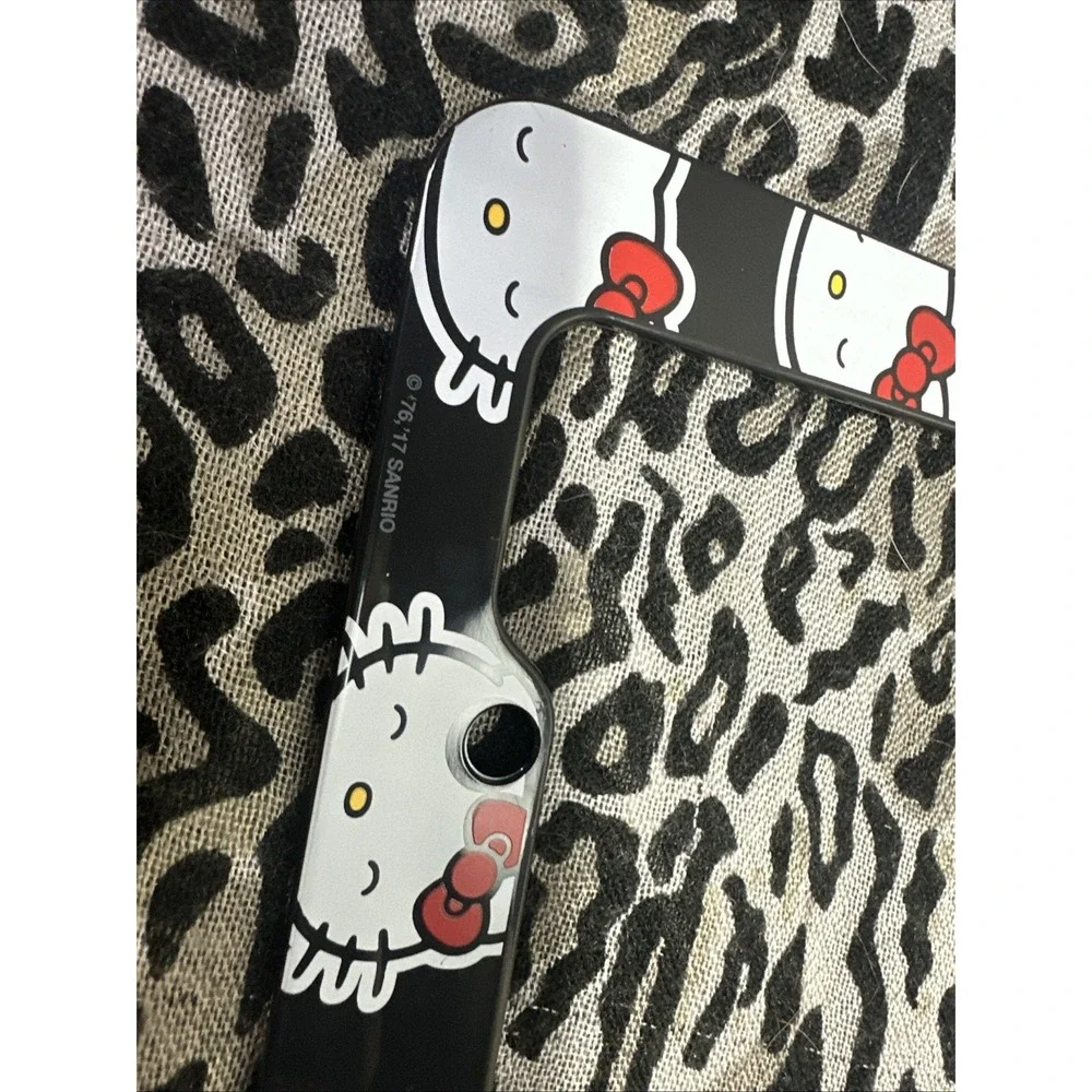 Sanrio Hello Kitty License Plate Frame Black & Red !